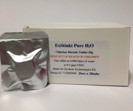 ExStinkt Pure H₂O Chlorine Dioxide Tablets